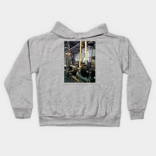 Building Trades - Large Lathe in Machine Shop Kids Hoodie